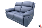 Regent 62" Jaxxon Blue Power Reclining 2 Seater Loveseat with Power Headrests