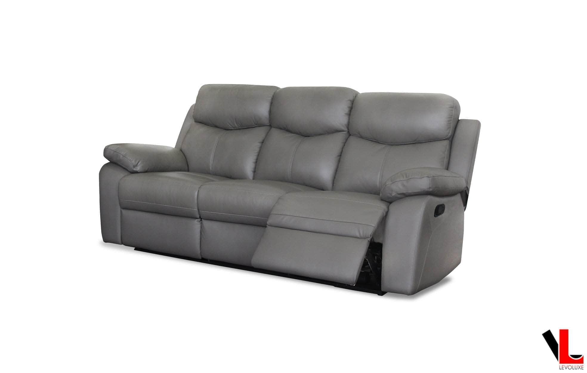 Aveon 83" Pillow Top Arm Reclining Sofa in Leather Match - Available in 2 Colours