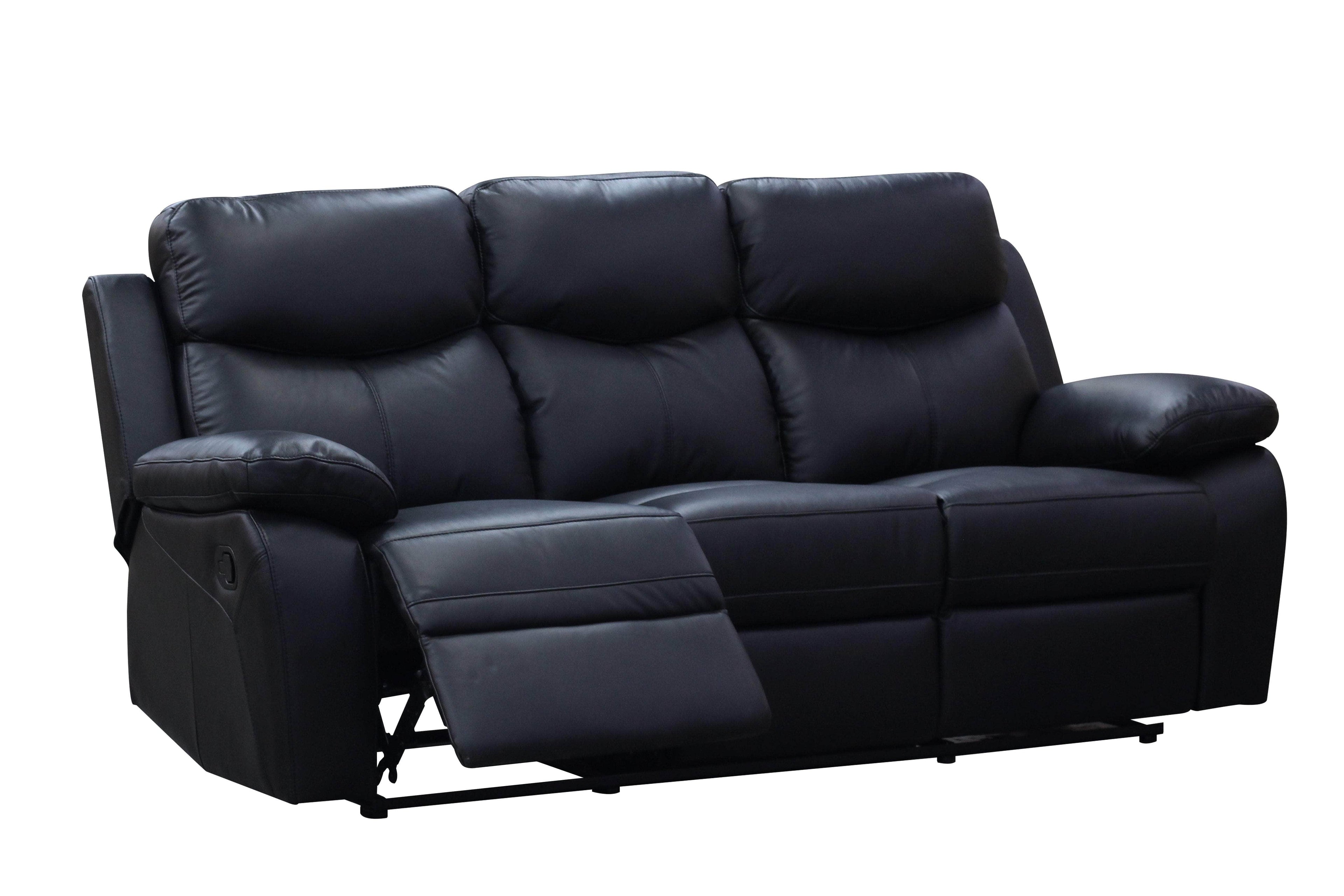 Aveon 83" Pillow Top Arm Reclining Sofa in Leather Match - Available in 2 Colours