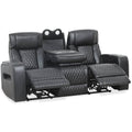 Levoluxe Colton 78" Leather Match Power Reclining 3 Seater Sofa with 2 Power Headrests, Cupholders, Storage and Drop Down Tray, image 2