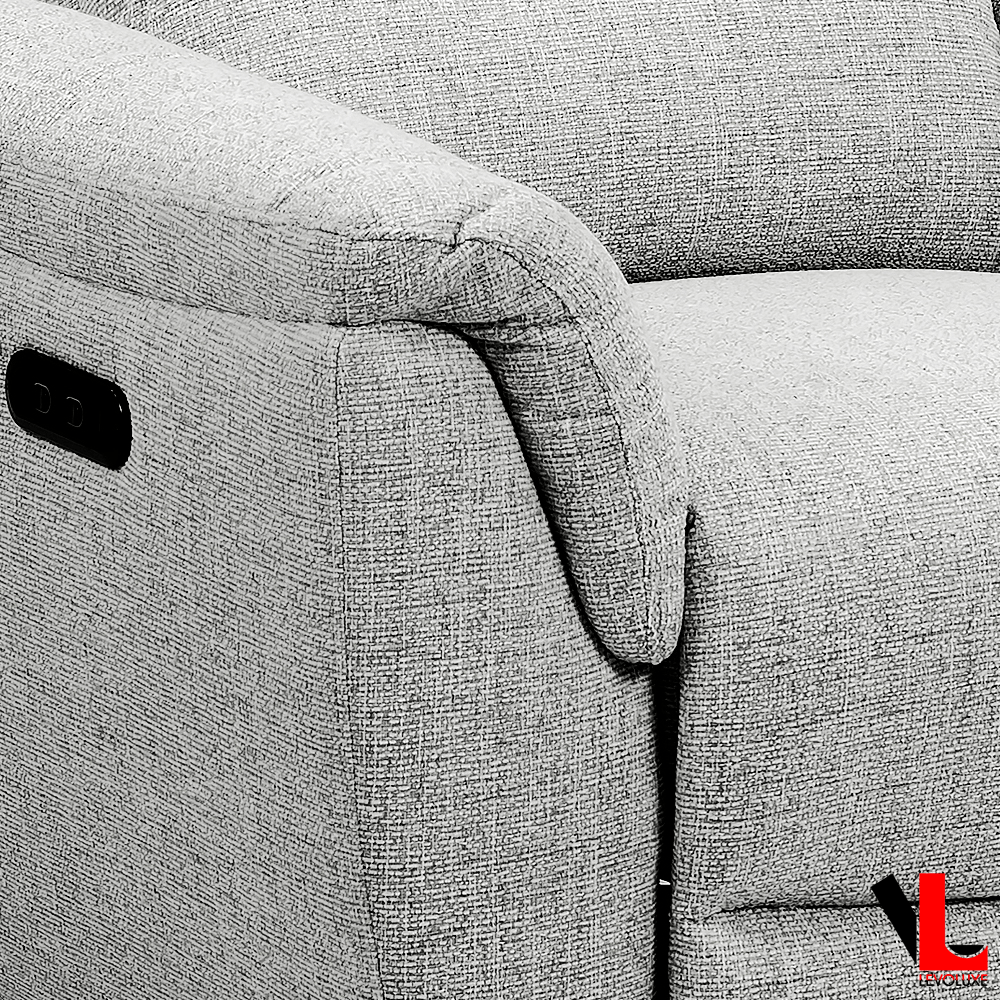 Cain 76" Power Reclining Sofa in Weave Fabric - Available in 2 Colours
