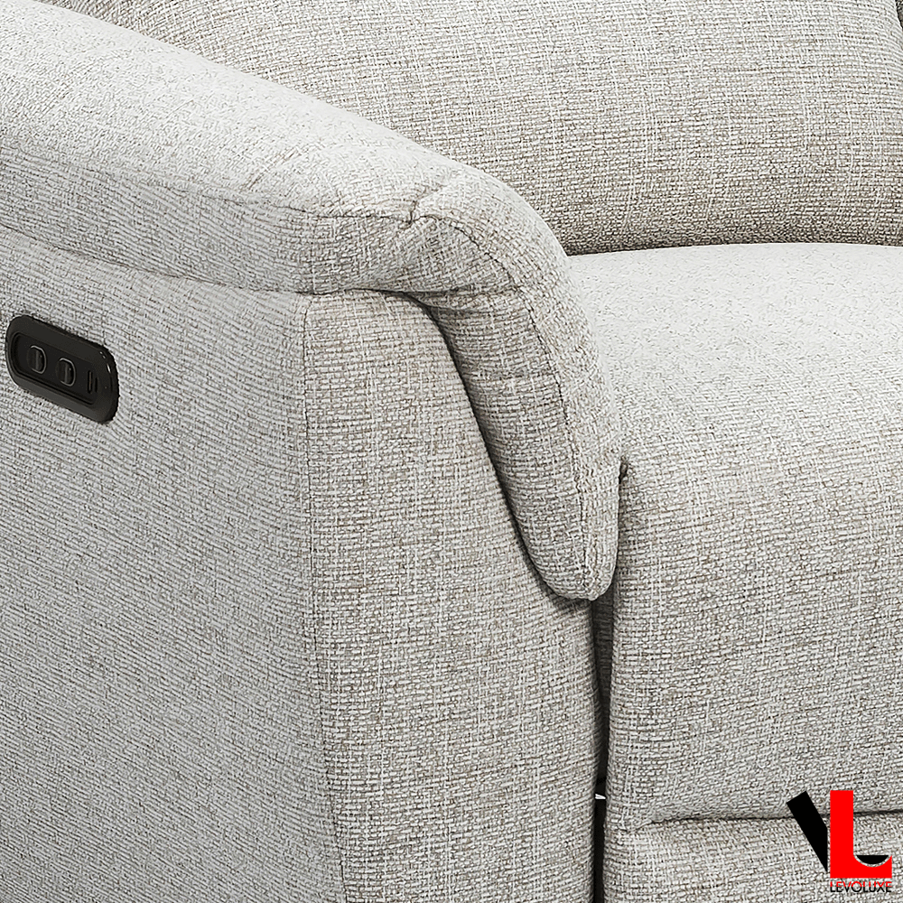 Cain 76" Power Reclining Sofa in Weave Fabric - Available in 2 Colours