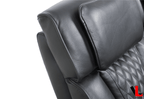 Levoluxe Colton 78" Leather Match Power Reclining 3 Seater Sofa with 2 Power Headrests, Cupholders, Storage and Drop Down Tray, image 7