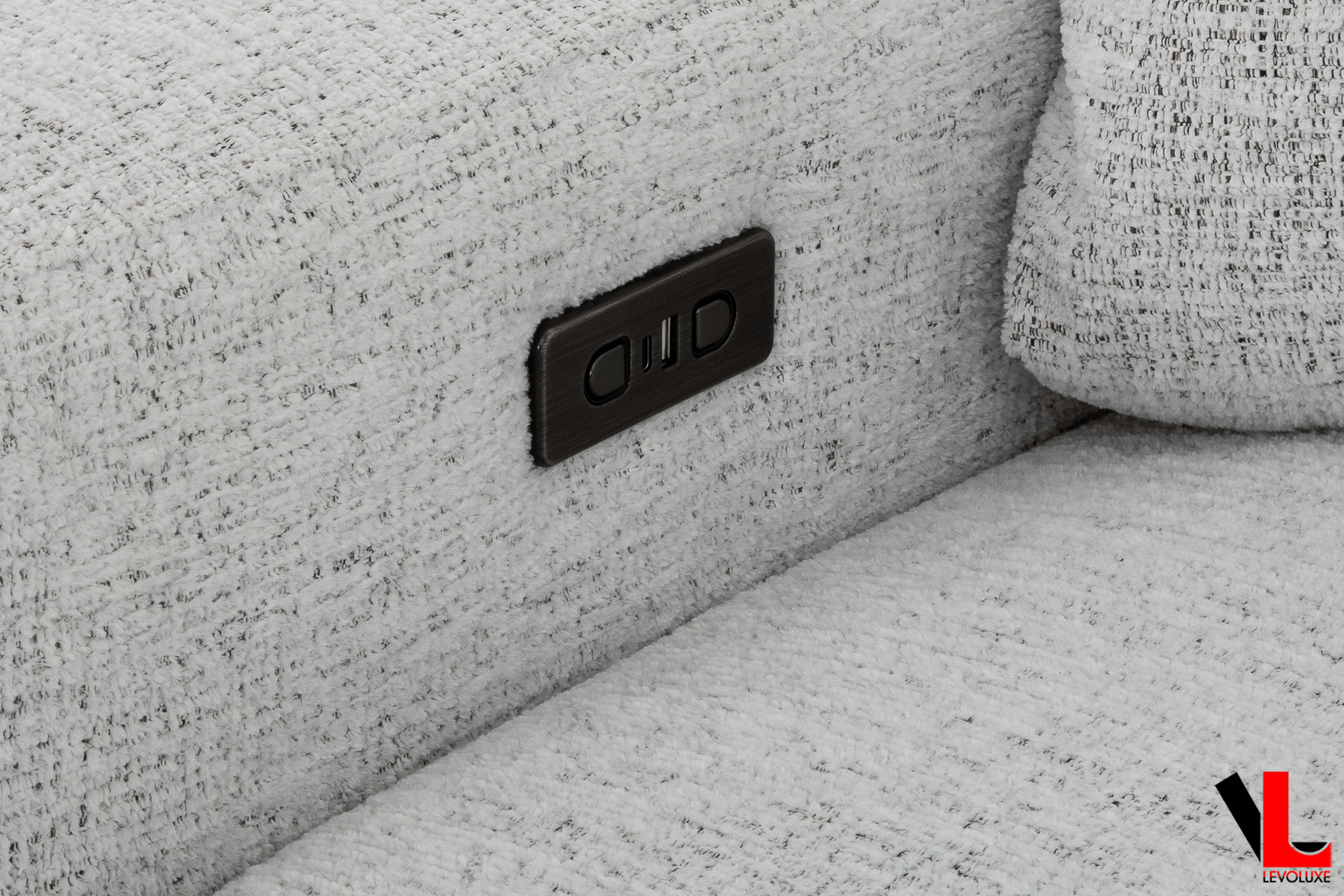 Levoluxe Sofa Galveston 106" Power Sliding 2 Seater Sofa in Chelsea Arctic