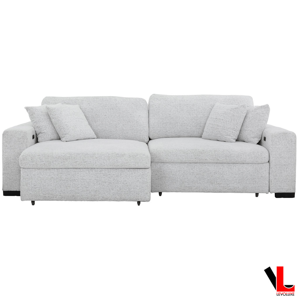 Levoluxe Sofa Galveston 106" Power Sliding 2 Seater Sofa in Chelsea Arctic