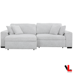 Levoluxe Sofa Galveston 106" Power Sliding 2 Seater Sofa in Chelsea Arctic