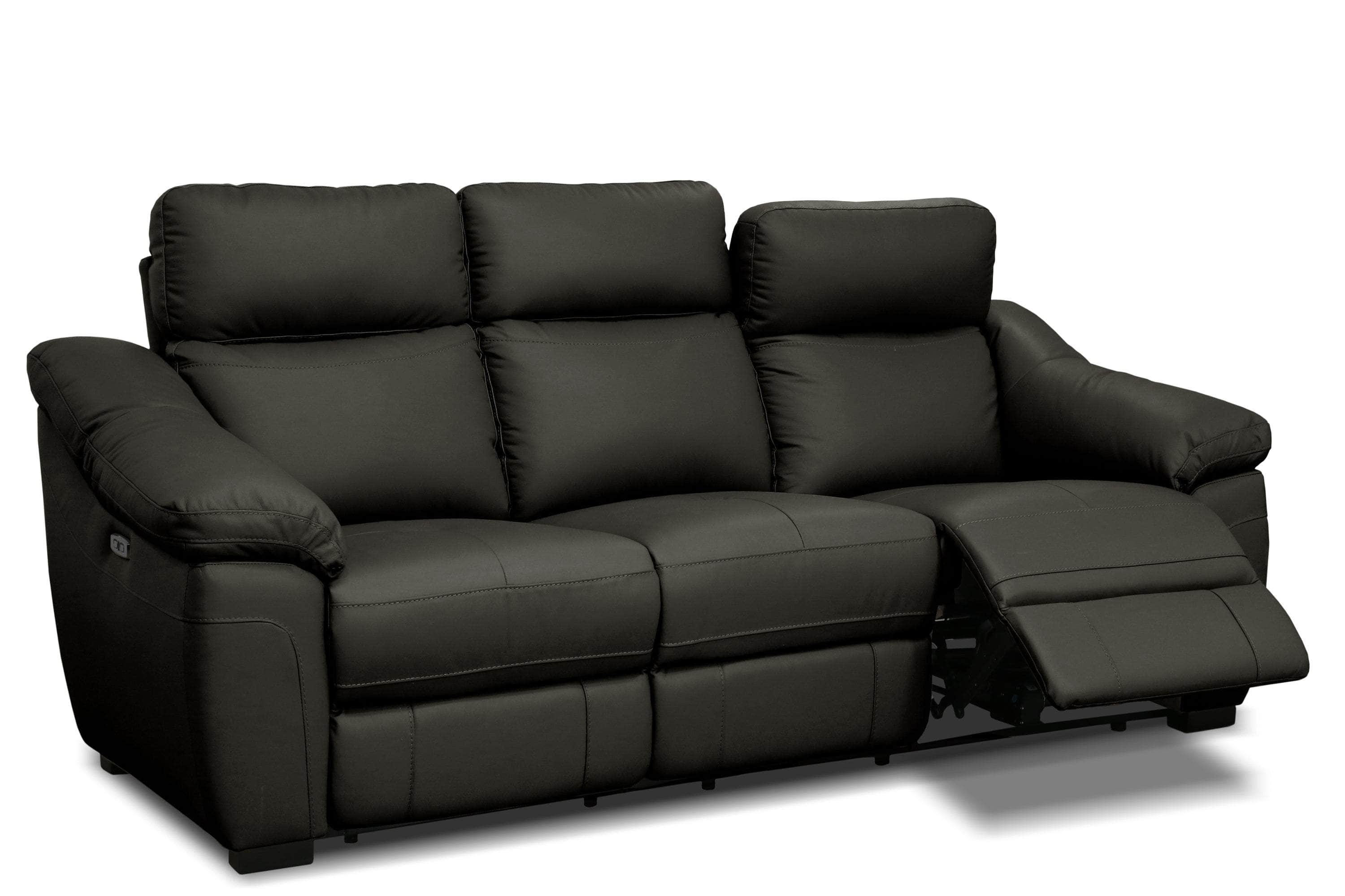 Maverick 86.2" Power Reclining Sofa with Power Headrest in Dark Chocolate Leather Match