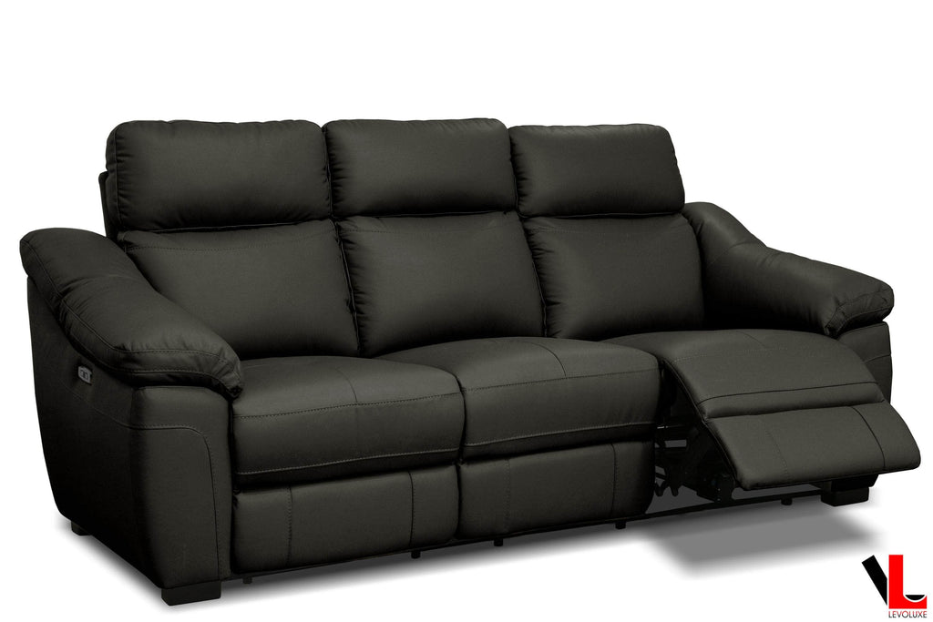 Maverick 86.2" Power Reclining Sofa with Power Headrest in Dark Chocolate Leather Match