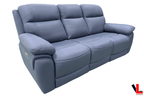 Regent 83" Jaxxon Blue Power Reclining 3 Seater Sofa with Power Headrests