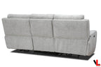 Sentinel 87.8" Power Reclining Sofa with Power Headrest in Tweed Ash Fabric