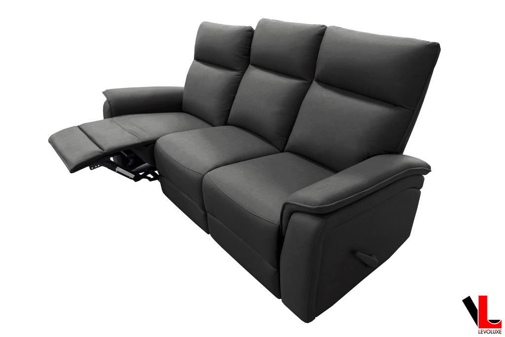 Sereno 78" Reclining 3 Seater Sofa in Jaxxon Smoke