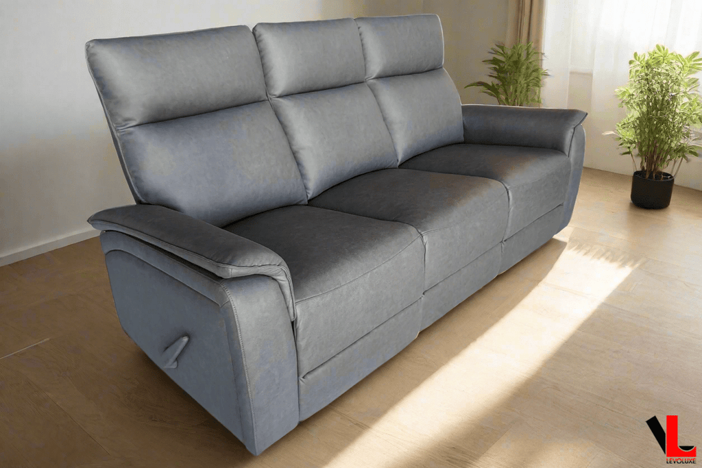 Sereno 78" Reclining 3 Seater Sofa in Jaxxon Smoke
