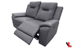 Avante 2 Piece Power Reclining Sofa and Loveseat in Jaxxon Steel
