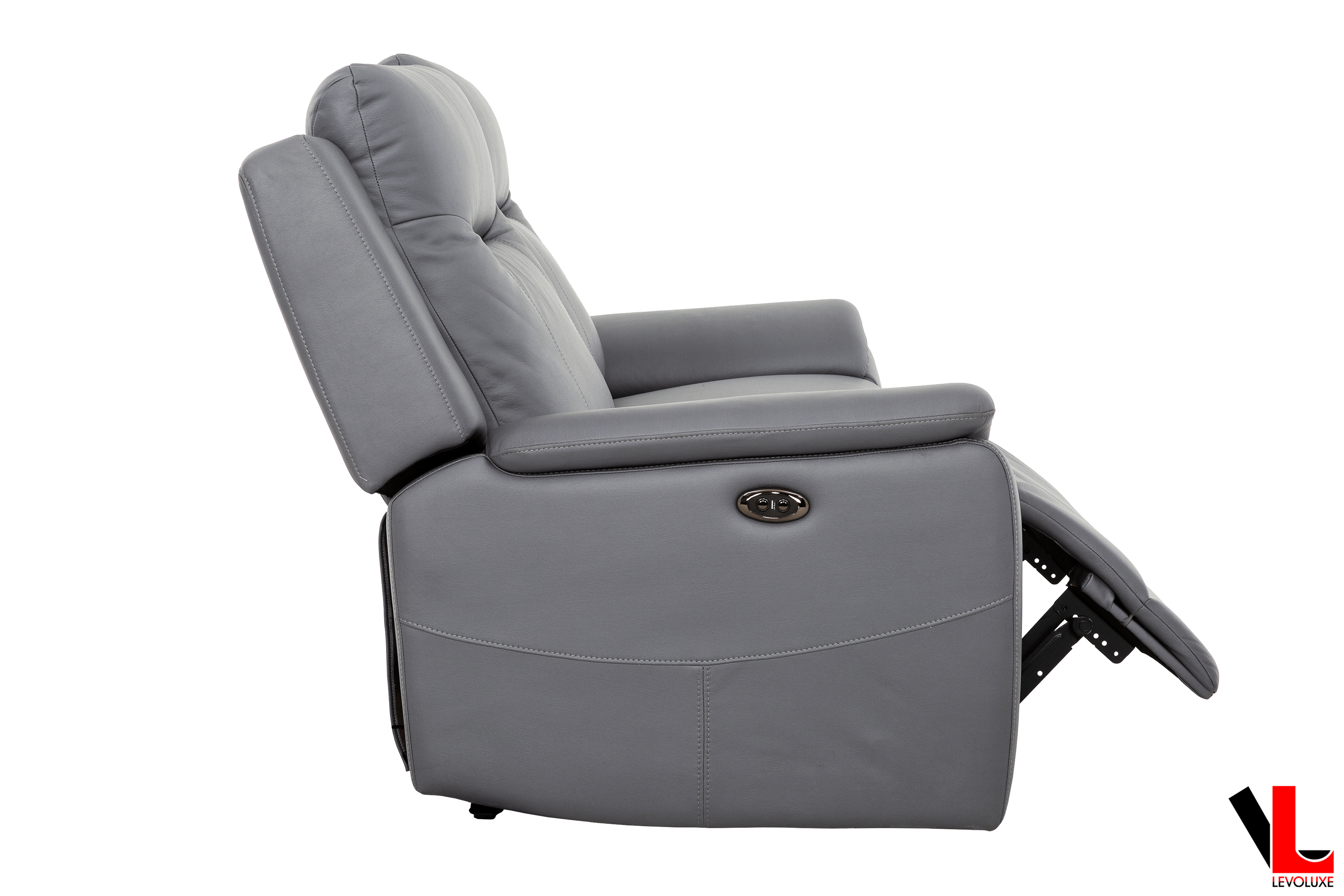 Avante 2 Piece Power Reclining Sofa and Loveseat in Jaxxon Steel