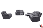 Avante 3 Piece Power Reclining Sofa, Loveseat and Chair in Jaxxon Steel