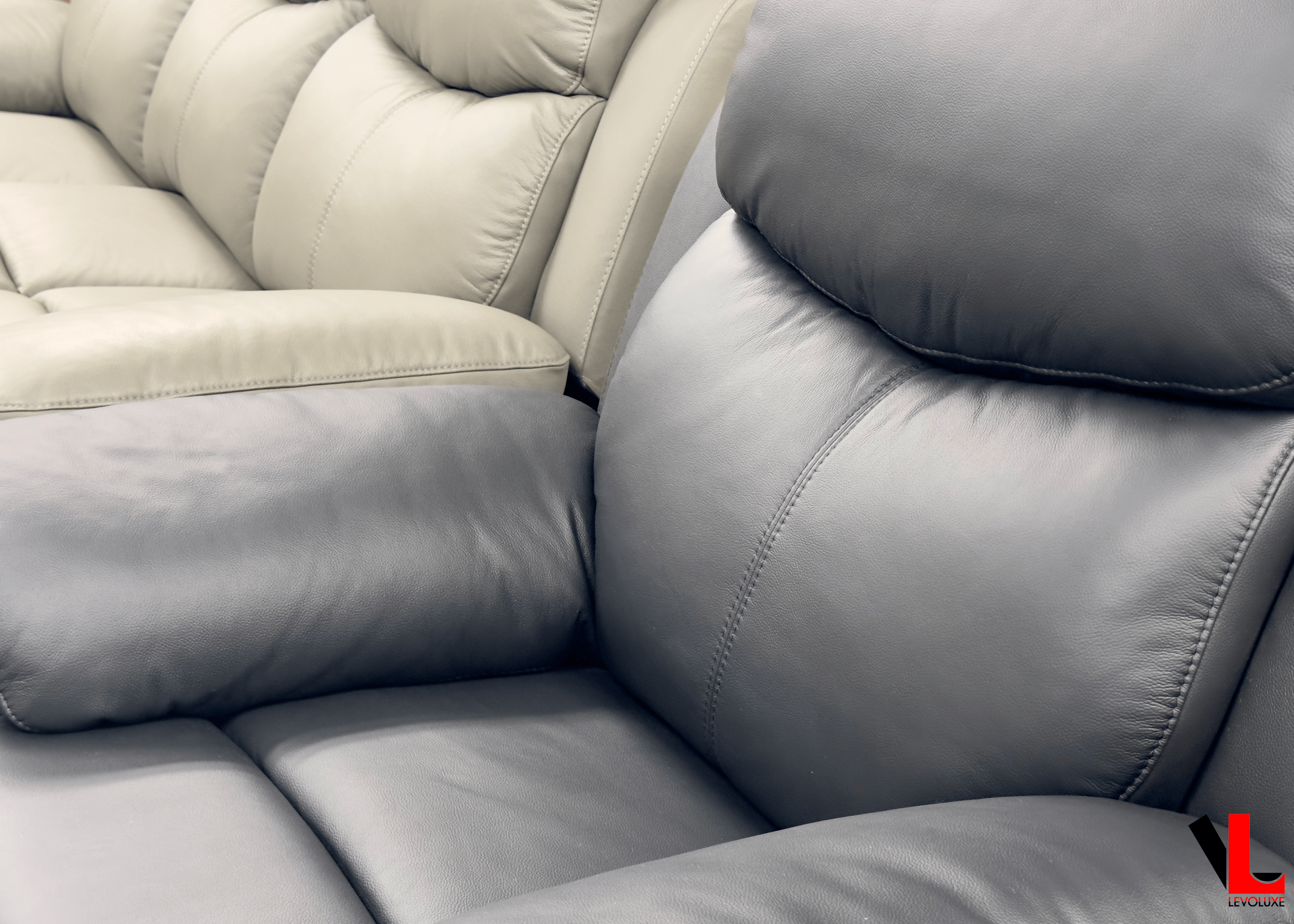 Levoluxe Sofa Set Aveon 2 Piece Pillow Top Arm Reclining Sofa and Loveseat Set in Leather Match - Available in 2 Colours