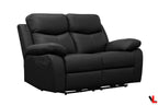 Aveon 2 Piece Pillow Top Arm Reclining Sofa and Loveseat Set in Leather Match - Available in 2 Colours