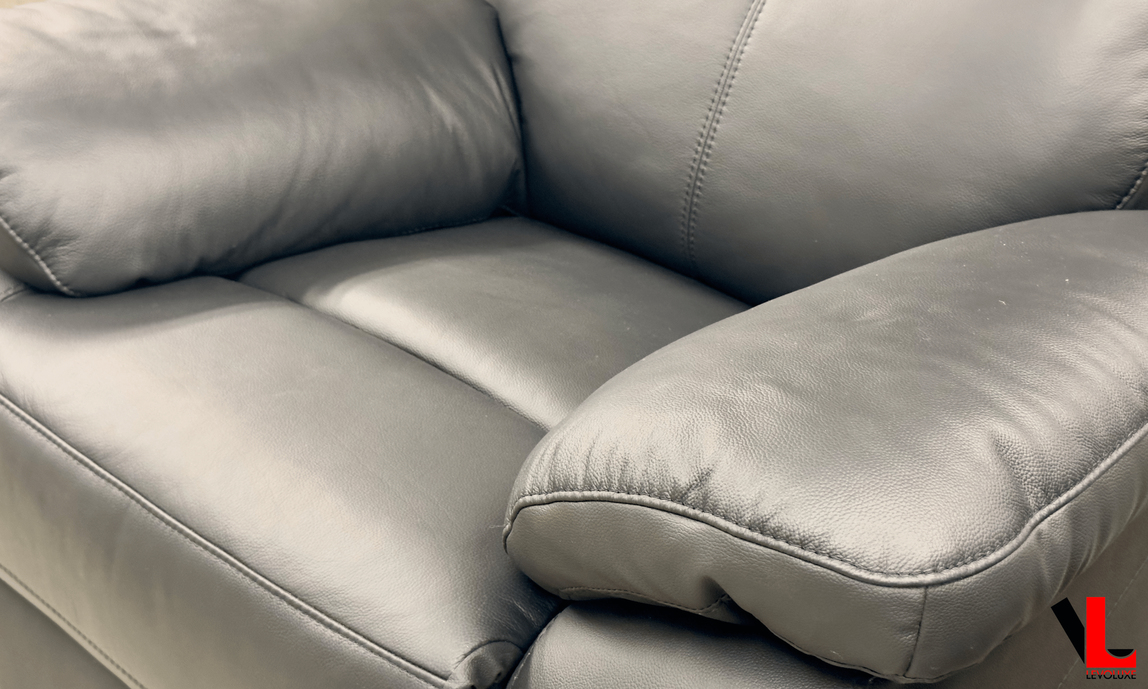 Levoluxe Sofa Set Aveon 3 Piece Pillow Top Arm Reclining Sofa, Loveseat and Chair Set in Leather Match - Available in 2 Colours