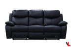 Aveon 3 Piece Pillow Top Arm Reclining Sofa, Loveseat and Chair Set in Leather Match - Available in 2 Colours