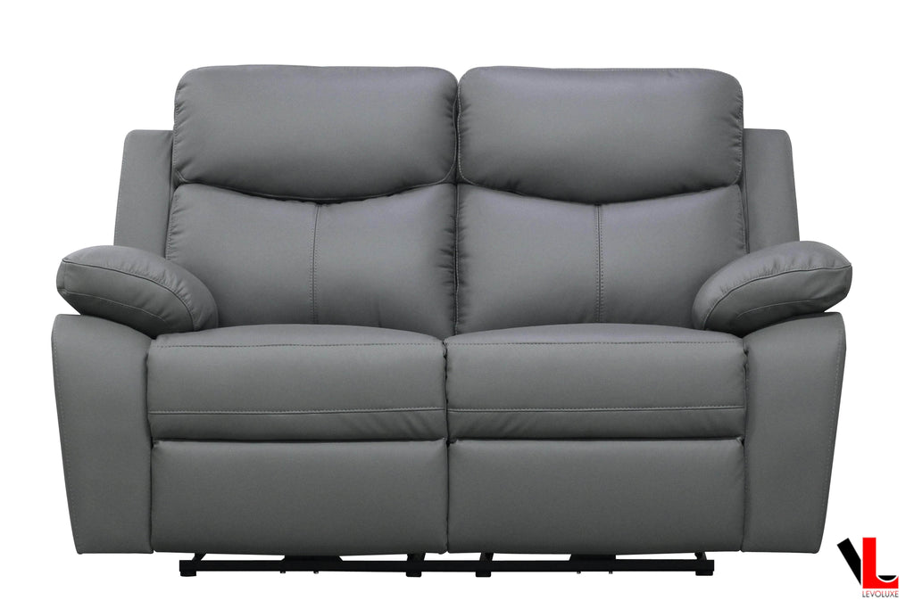 Aveon 3 Piece Pillow Top Arm Reclining Sofa, Loveseat and Chair Set in Leather Match - Available in 2 Colours