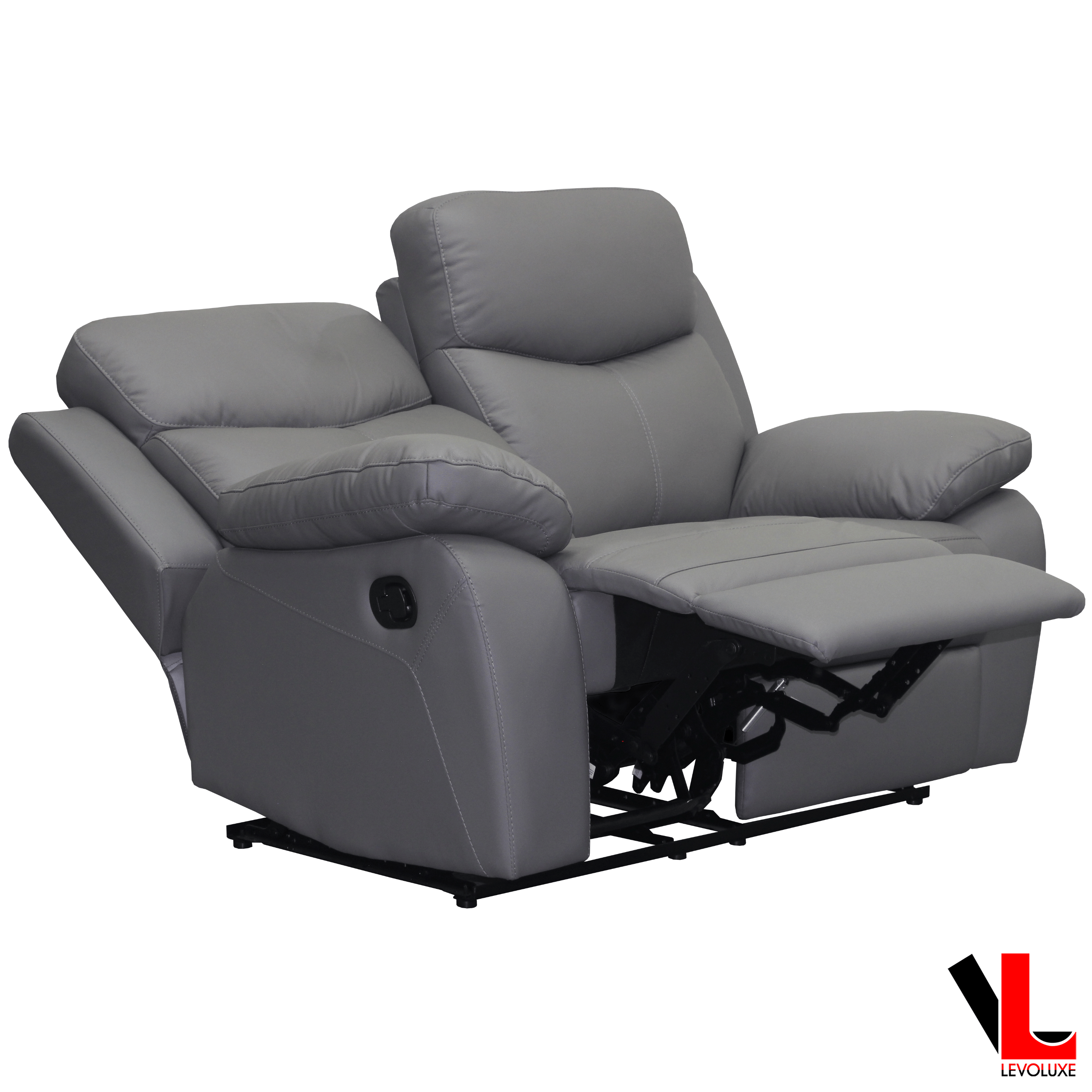Levoluxe Sofa Set Aveon 3 Piece Pillow Top Arm Reclining Sofa, Loveseat and Chair Set in Leather Match - Available in 3 Colours