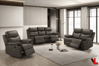Levoluxe Sofa Set Aveon 3 Piece Pillow Top Arm Reclining Sofa, Loveseat and Chair Set in Leather Match - Available in 3 Colours