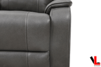 Levoluxe Sofa Set Brindle 2 Piece Power Reclining Sofa and Loveseat Set in Charcoal Leather Match