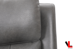 Levoluxe Sofa Set Brindle 3 Piece Power Reclining Sofa, Loveseat and Chair Set in Charcoal Leather Match