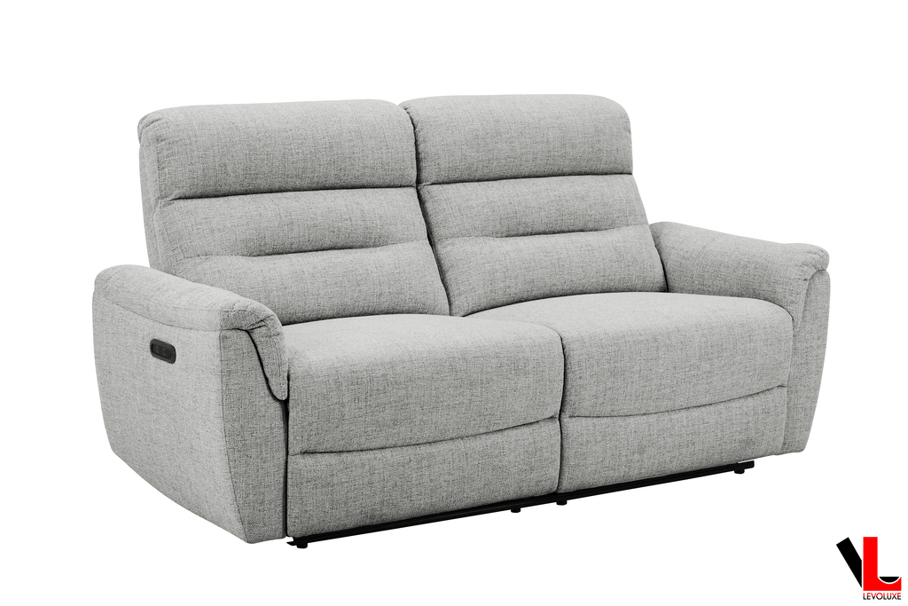 Cain 3 Piece Power Reclining Sofa, Loveseat and Chair Set in Weave Fabric - Available in 2 Colours