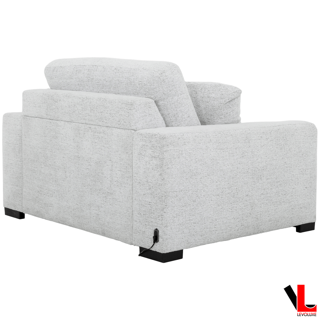 Levoluxe Sofa Set Galveston 2 Piece Power Sliding Sofa and Chair Set in Chelsea Arctic