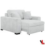 Levoluxe Sofa Set Galveston 2 Piece Power Sliding Sofa and Chair Set in Chelsea Arctic