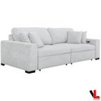 Levoluxe Sofa Set Galveston 2 Piece Power Sliding Sofa and Chair Set in Chelsea Arctic