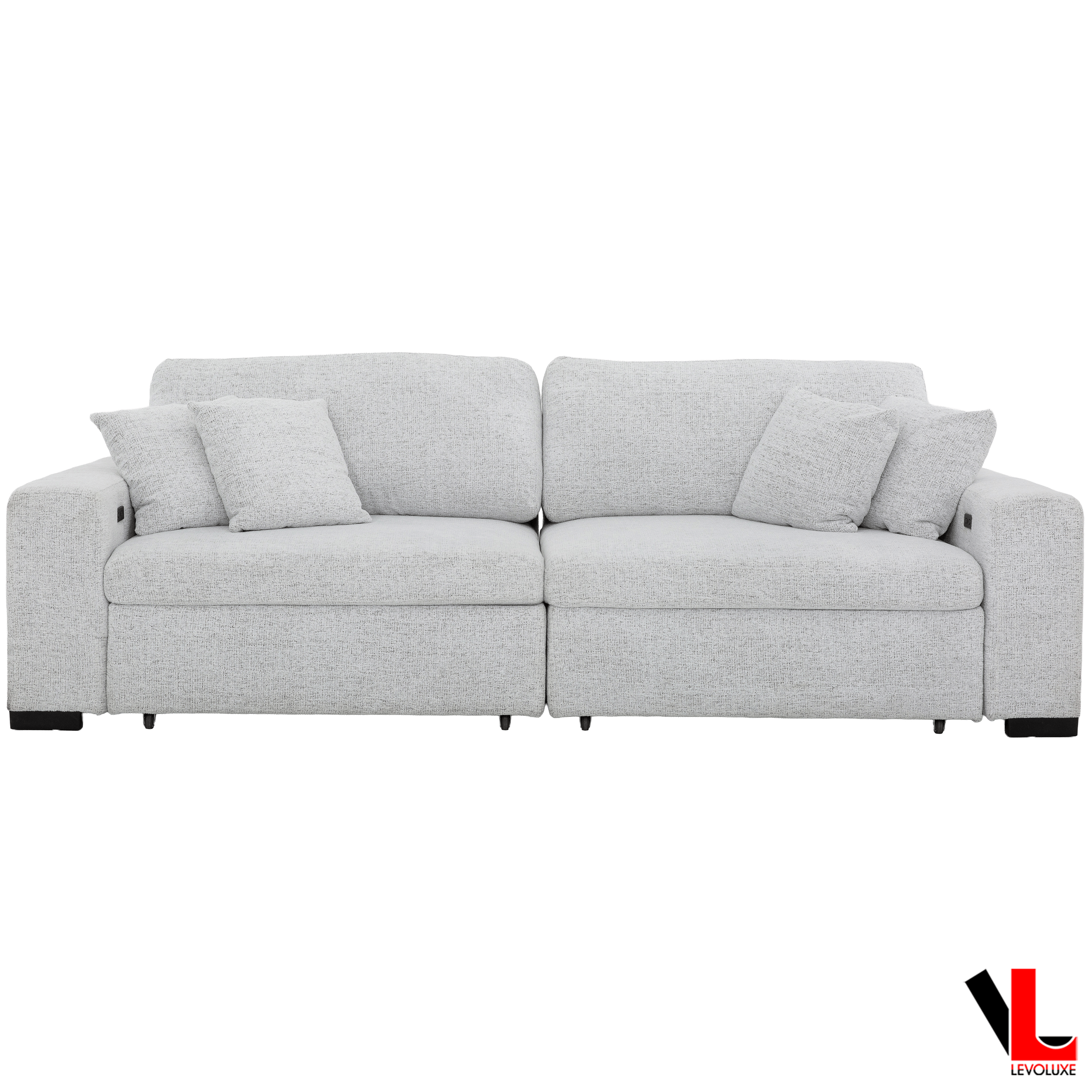 Levoluxe Sofa Set Galveston 2 Piece Power Sliding Sofa and Chair Set in Chelsea Arctic