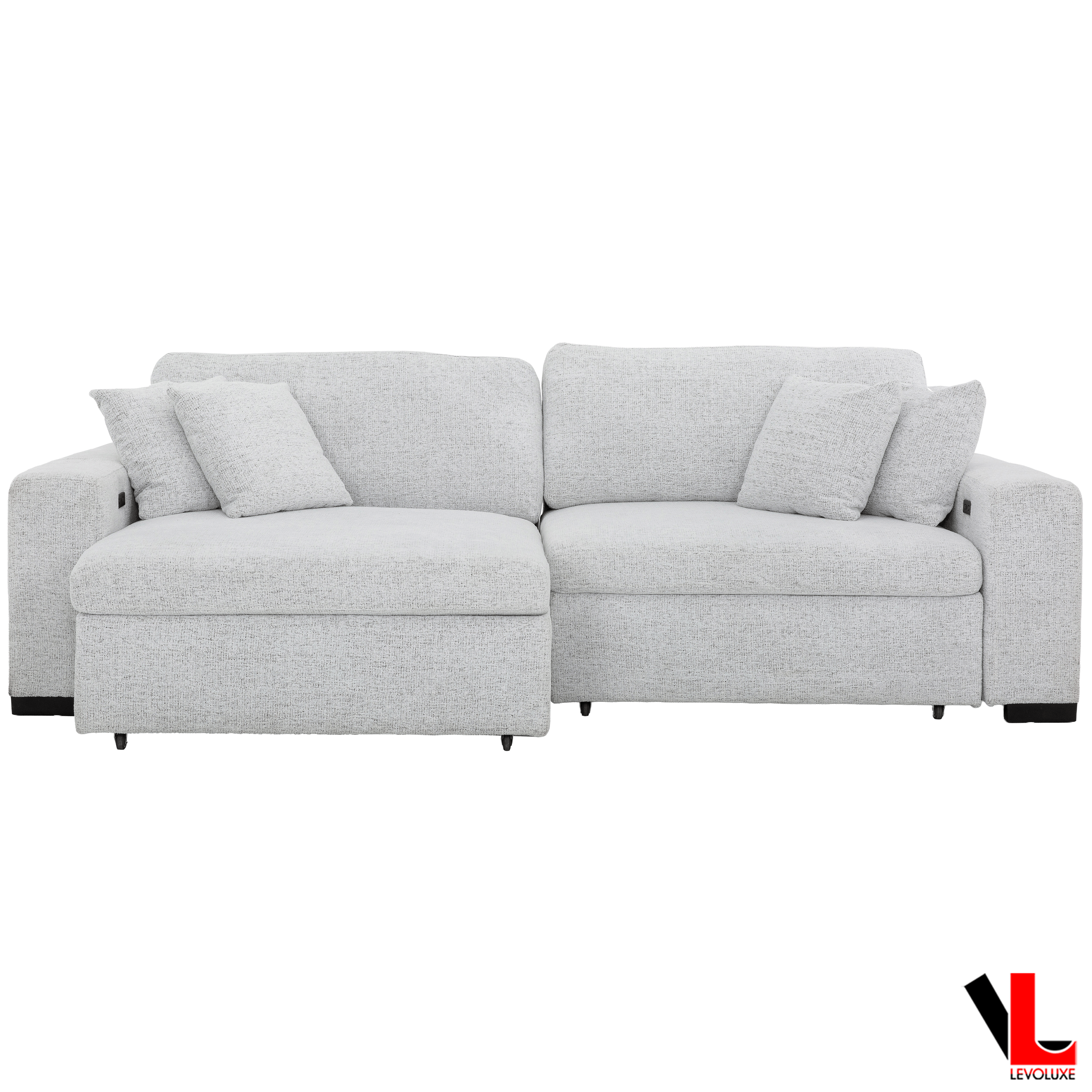 Levoluxe Sofa Set Galveston 2 Piece Power Sliding Sofa and Chair Set in Chelsea Arctic