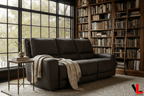 Levoluxe Sofa Set Odessa 2 Piece Power Reclining Sofa and Loveseat Set in Tex Grey Leather Match