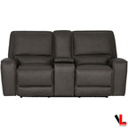 Levoluxe Sofa Set Odessa 2 Piece Power Reclining Sofa and Loveseat Set in Tex Grey Leather Match