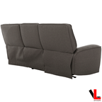 Levoluxe Sofa Set Odessa 3 Piece Power Reclining Sofa, Loveseat and Chair Set in Tex Grey Leather Match