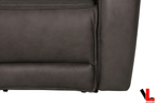 Levoluxe Sofa Set Odessa 3 Piece Power Reclining Sofa, Loveseat and Chair Set in Tex Grey Leather Match