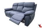 Regent 2 Piece Power Reclining Sofa and Loveseat with Power Headrests in Jaxxon Blue