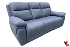 Regent 2 Piece Power Reclining Sofa and Loveseat with Power Headrests in Jaxxon Blue