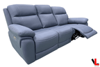 Regent 2 Piece Power Reclining Sofa and Loveseat with Power Headrests in Jaxxon Blue