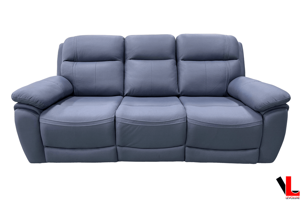 Regent 2 Piece Power Reclining Sofa and Loveseat with Power Headrests in Jaxxon Blue