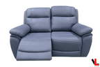 Regent 2 Piece Power Reclining Sofa and Loveseat with Power Headrests in Jaxxon Blue