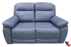 Regent 3 Piece Power Reclining Sofa, Loveseat and Chair with Power Headrests in Jaxxon Blue