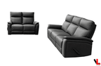 Sereno 2 Piece Reclining Sofa and Loveseat in Jaxxon Smoke