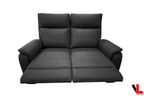 Sereno 2 Piece Reclining Sofa and Loveseat in Jaxxon Smoke