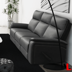 Sereno 3 Piece Reclining Sofa, Loveseat and Rocker Chair in Jaxxon Smoke