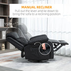 Vibration Massage Reclining Swivel Chair in Faux Leather - Available in 3 Colours