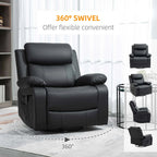 Vibration Massage Reclining Swivel Chair in Faux Leather - Available in 3 Colours