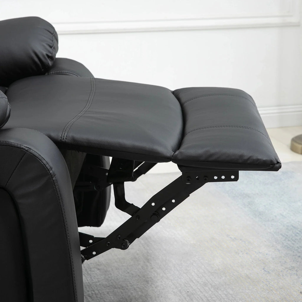 Vibration Massage Reclining Swivel Chair in Faux Leather - Available in 3 Colours